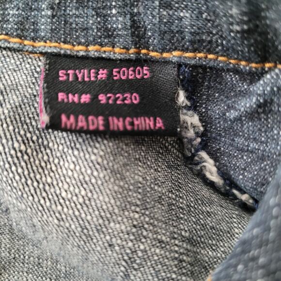 Younique Black Wash Tailored Denim Jacket Blazer Size S Edgy Faded Parisian Chic - Picture 10 of 13